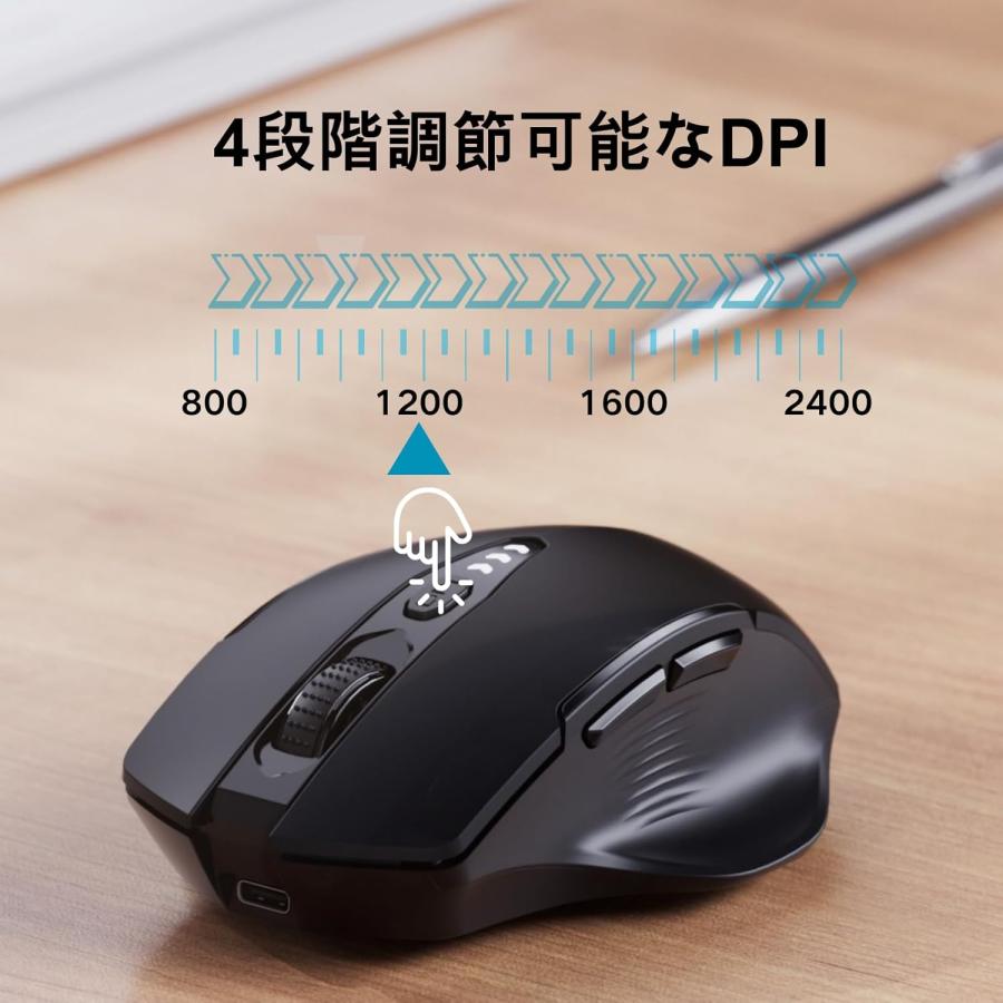 即納 ワイヤレスマウス 無線 マウス エルゴノミクスマウス USB
