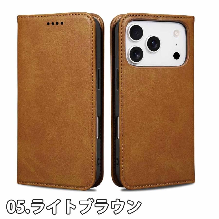 即納 iPhone 手帳型 カード収納 フリップ PUレザー ケース 全5色 17