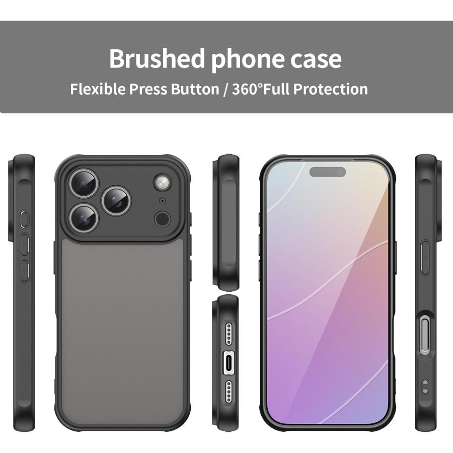 即納 iPhone 半透明 マット 指紋防止 擦り傷防止 レンズ保護 ケース 17