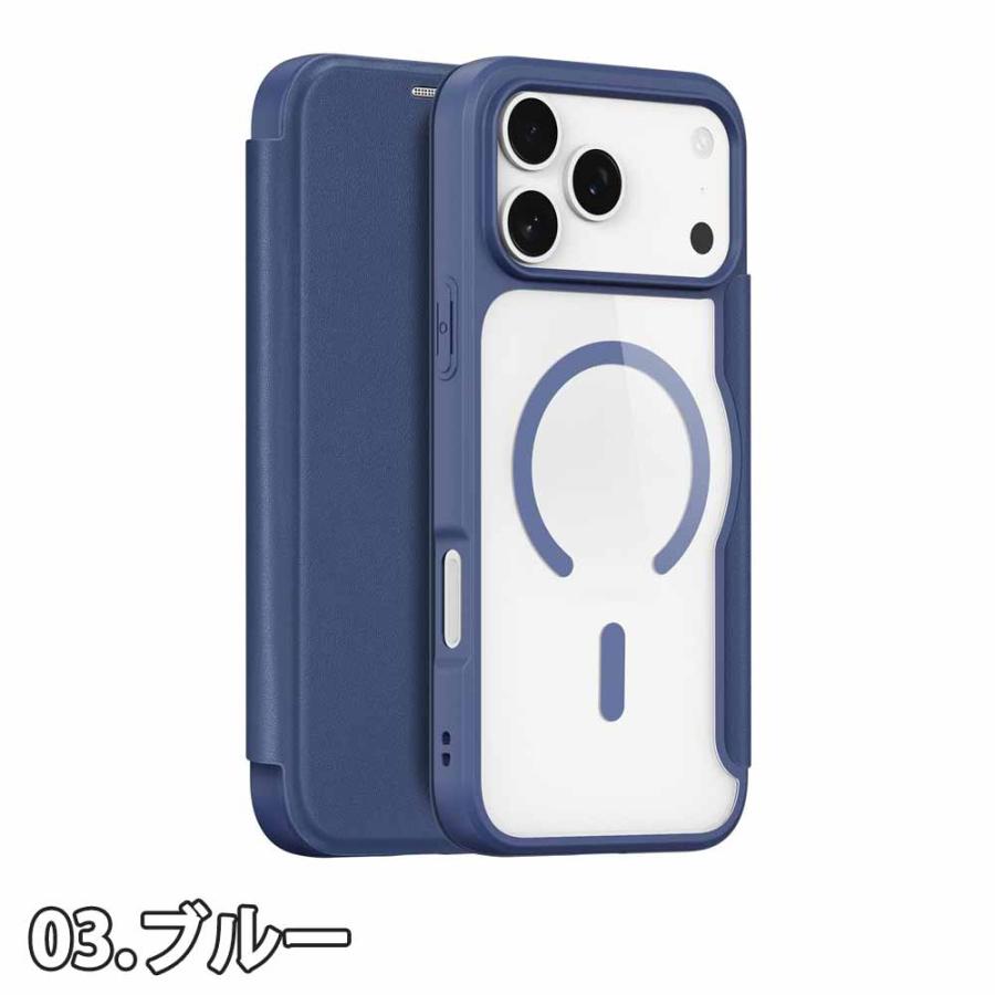 即納 iPhone 手帳型 MagSafe 対応 フリップ PUレザー 背面クリア