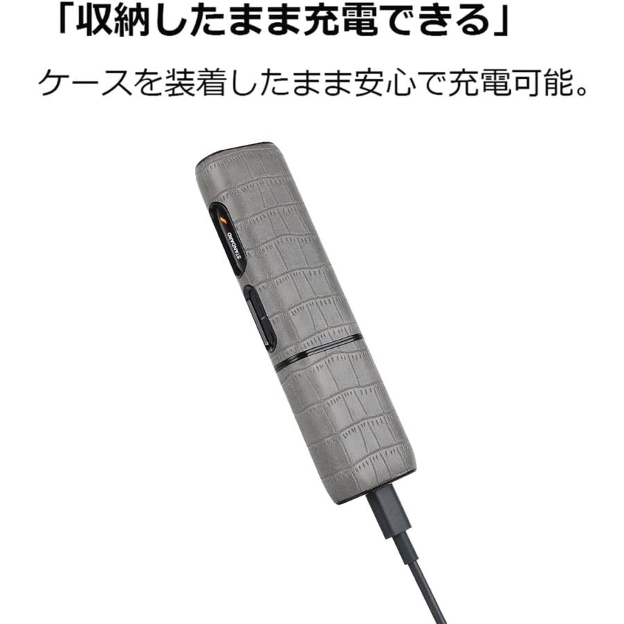 即納 グロー ヒーロー glo Hilo ケース ワニ革風 PUレザー キズ防止
