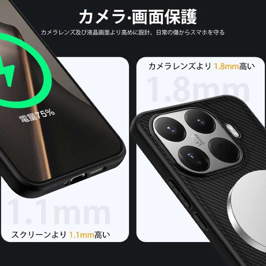 即納 Xiaomi 15T/15T Pro PC 軽量 薄型 ワイヤレス充電 Magsafe