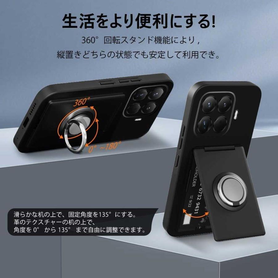 即納 Xiaomi 15T/15T Pro PC ソフト ミラー付き スタンド機能 カード