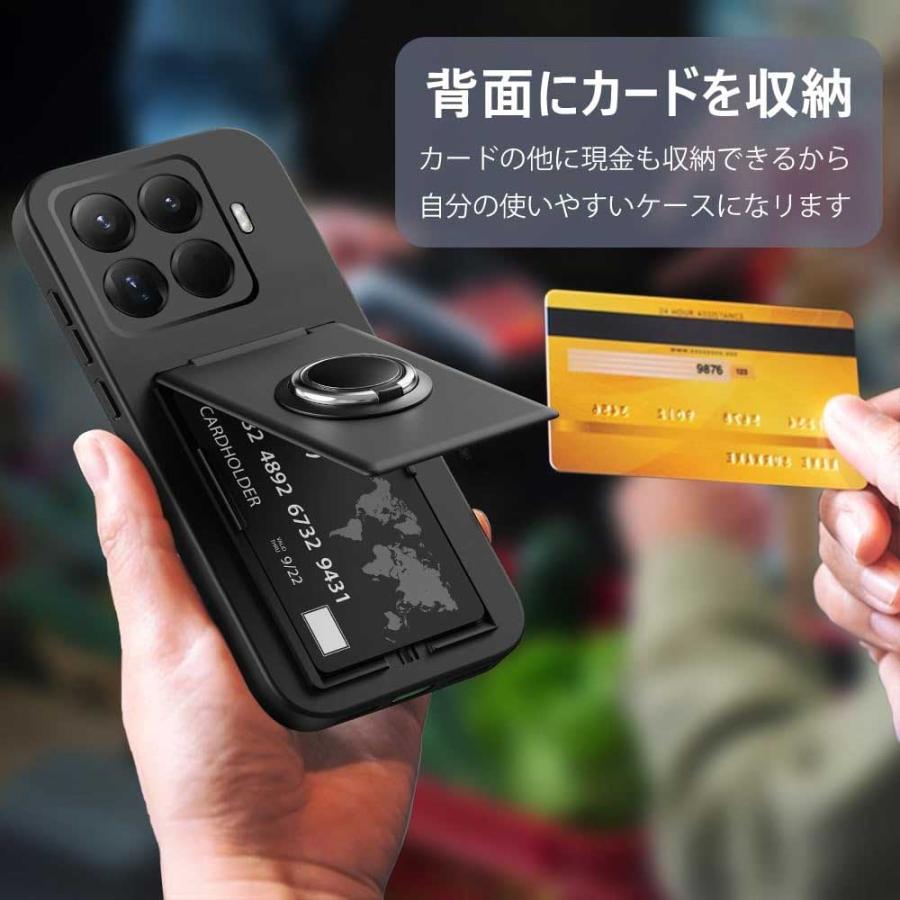 即納 Xiaomi 15T/15T Pro PC ソフト ミラー付き スタンド機能 カード