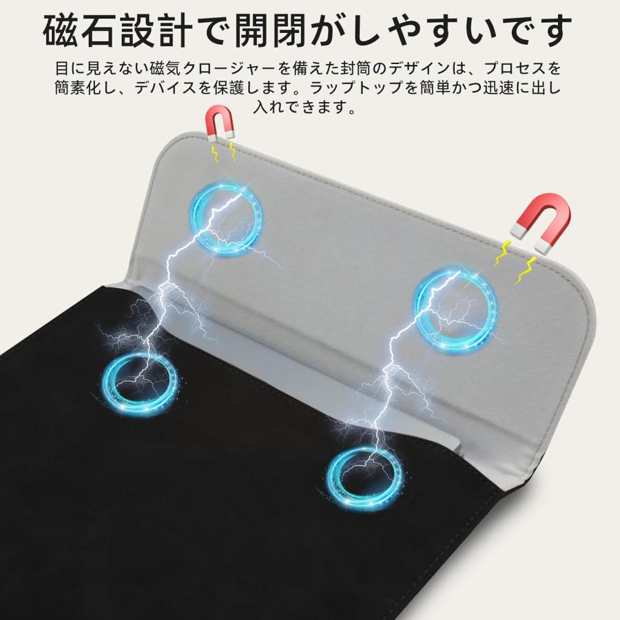 即納 パソコン ケース スリーブケース ポーチ付き 縦型 PUレザー 全6色