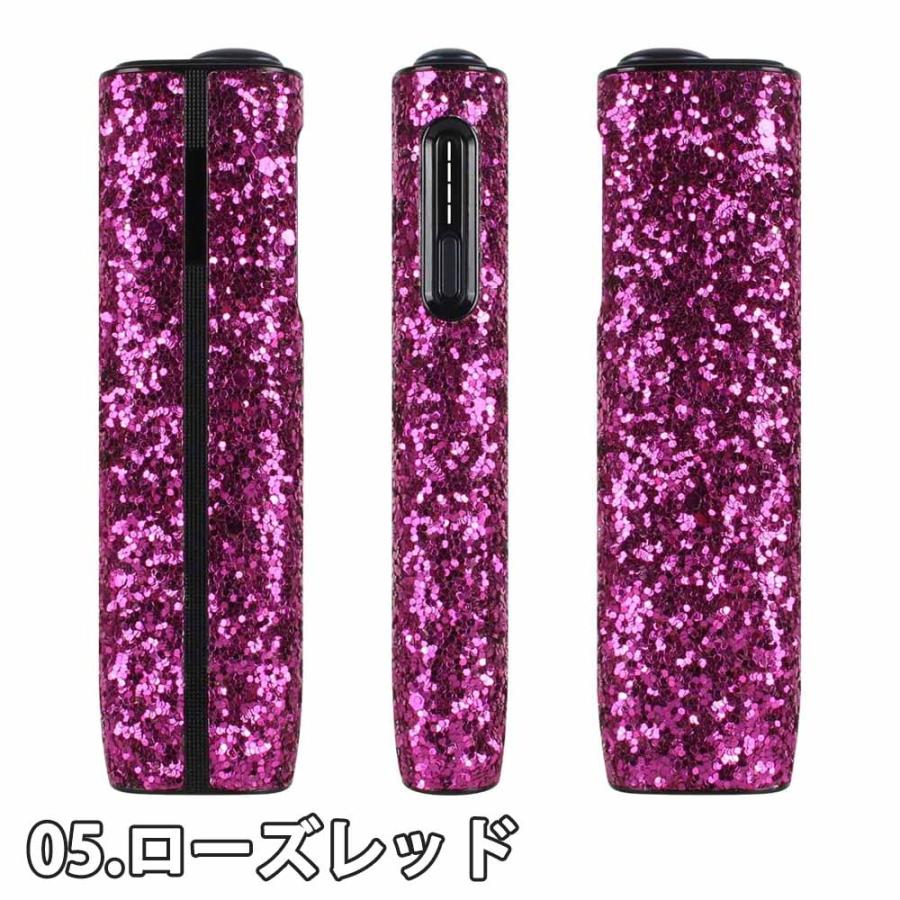 IQOS アイコス　イルマワン　イルマi ケース　デコ　ラメパープル×ブラック 即納 アイコス イルマワン IQOS ILUMA i ONE カバー シガレットケース
