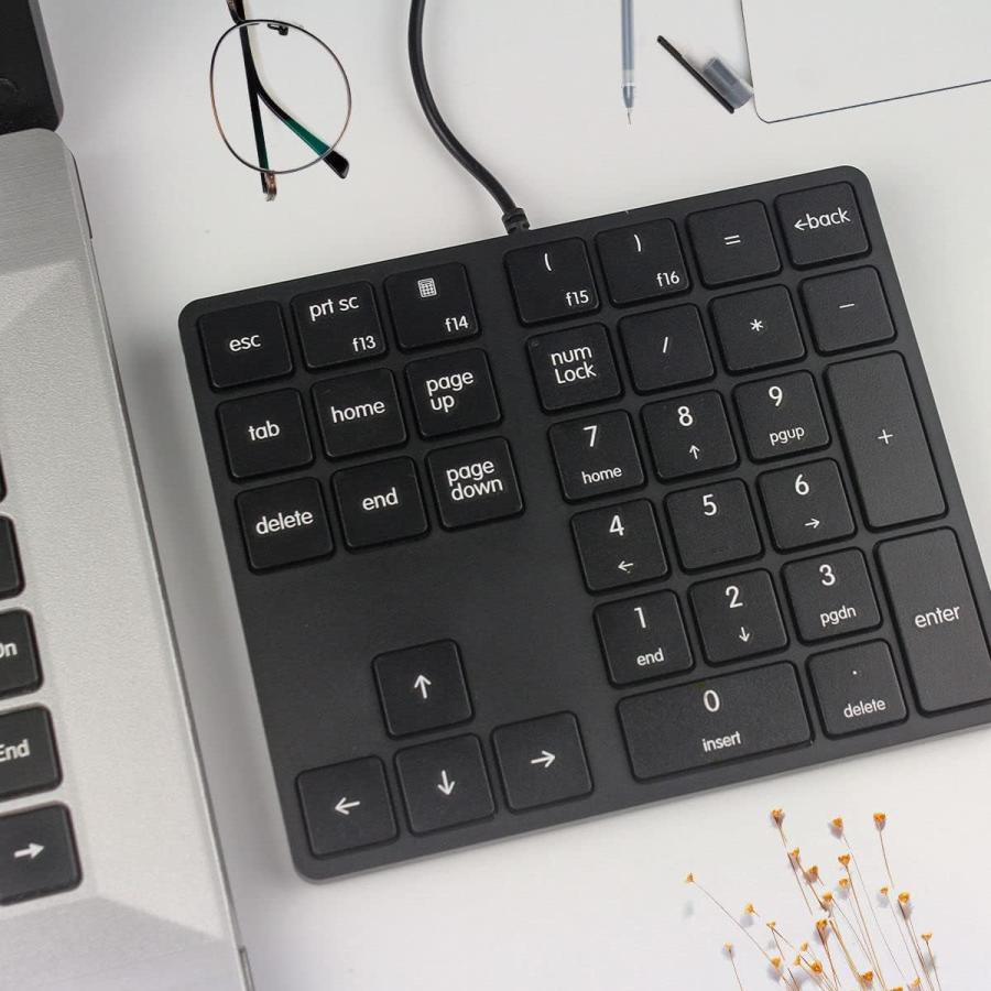 即納 有線 テンキー キーボード 34キー 全2色 デスクトップ パソコン