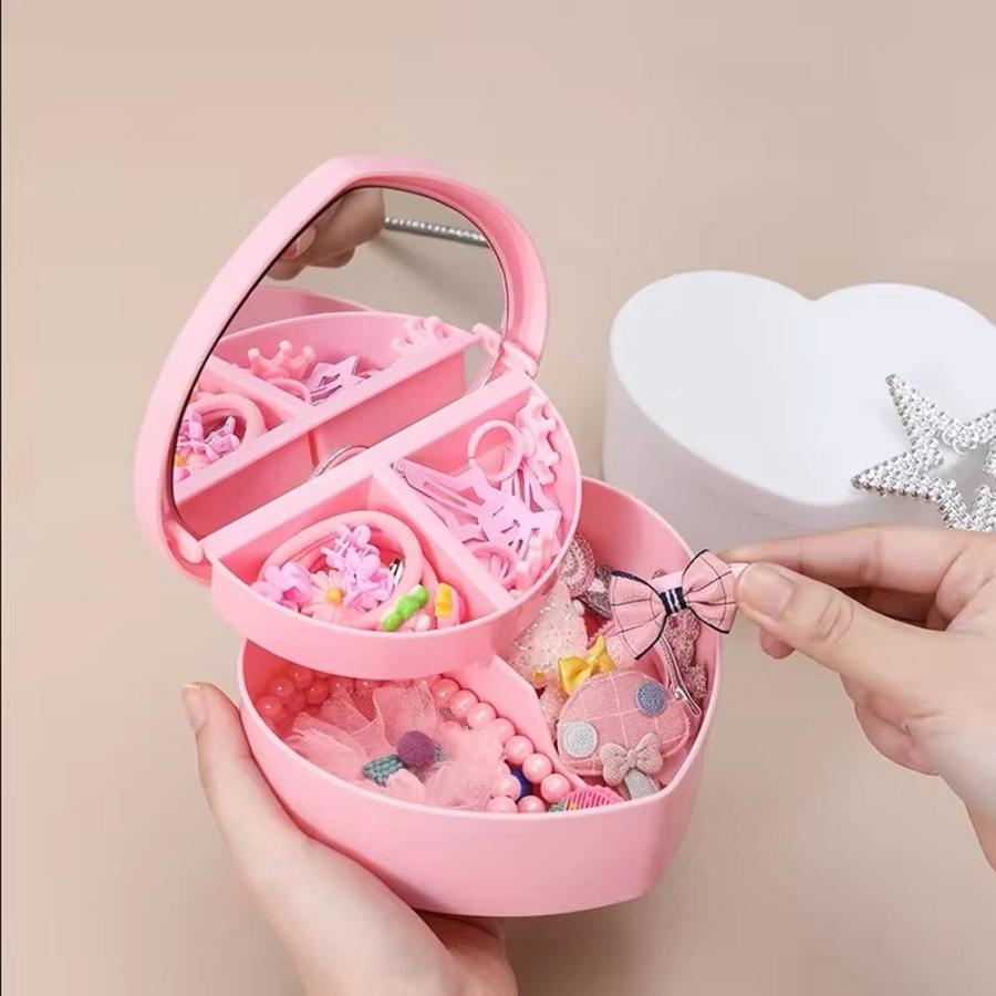 ジュエリーボックス アクセサリーケース ネックレスケース PC ハート