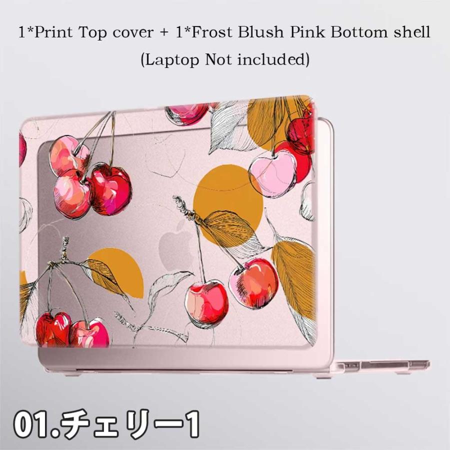 マックブック カバー PC チェリー UVプリント トップカバー 全2色