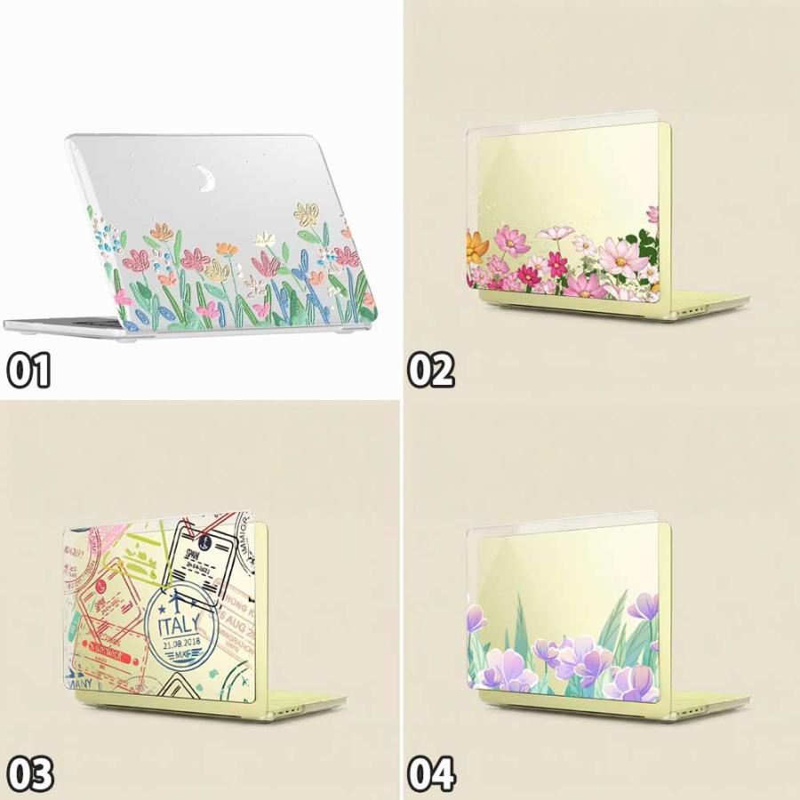 マックブック カバー PC フラワー 花柄 クリア 透明 全4色 MacBook Neo
