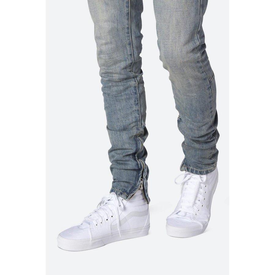 mnml（ミニマル） デニムパンツ M5 Denim｜ブルー 裾ジップ ストレート