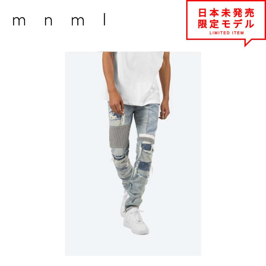 mnml ミニマル デニムパンツ M74 Denim 裾ジップ デニム パンツ