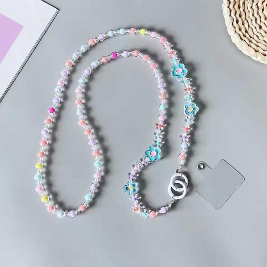 スマホ ショルダー ストラップ PP フラワー 花柄 全5色 ネック
