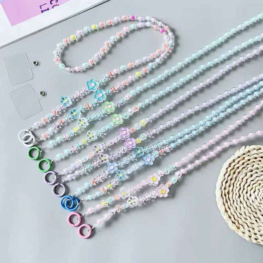 スマホ ショルダー ストラップ PP フラワー 花柄 全5色 ネック