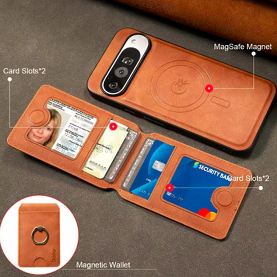 グーグル ピクセル 背面ケース リング付き カード収納 ケース 全4色