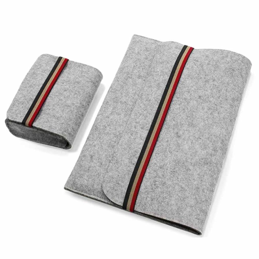 ノートパソコン ケース スリーブケース ベルクロ フェルト ポーチ付き