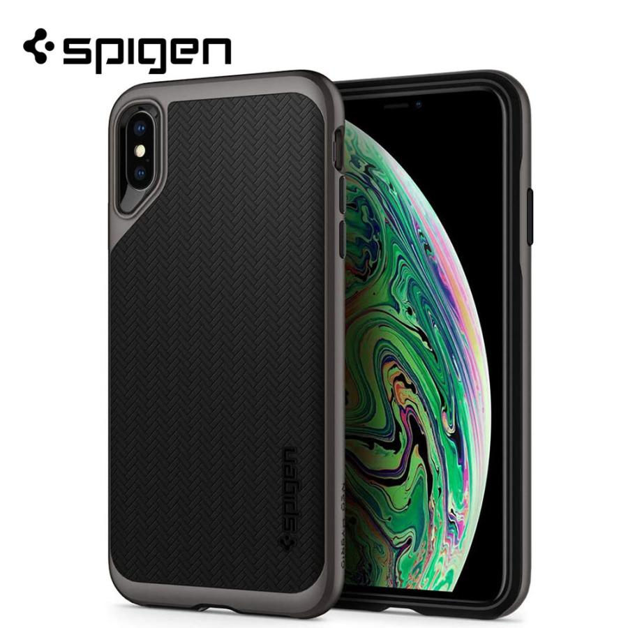 【美品】iPhone XS ブラック 512GB 中古　Spigen製ケース付き Spigen（シュピゲン） 即納 iPhone X/XS/XSMax/XR ケース カバー ネオ