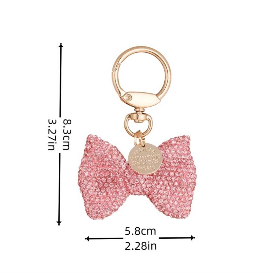 バッグ チャーム ストラップ ラインストーン リボン キラキラ 全5色