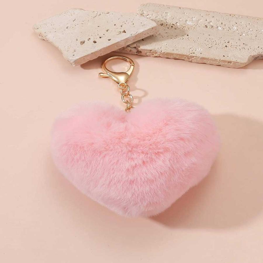  ハート型ぬいぐるみ リング付き*3 バッグ チャーム ストラップ ぬいぐるみ ハート ふわふわ ヒョウ柄 全3