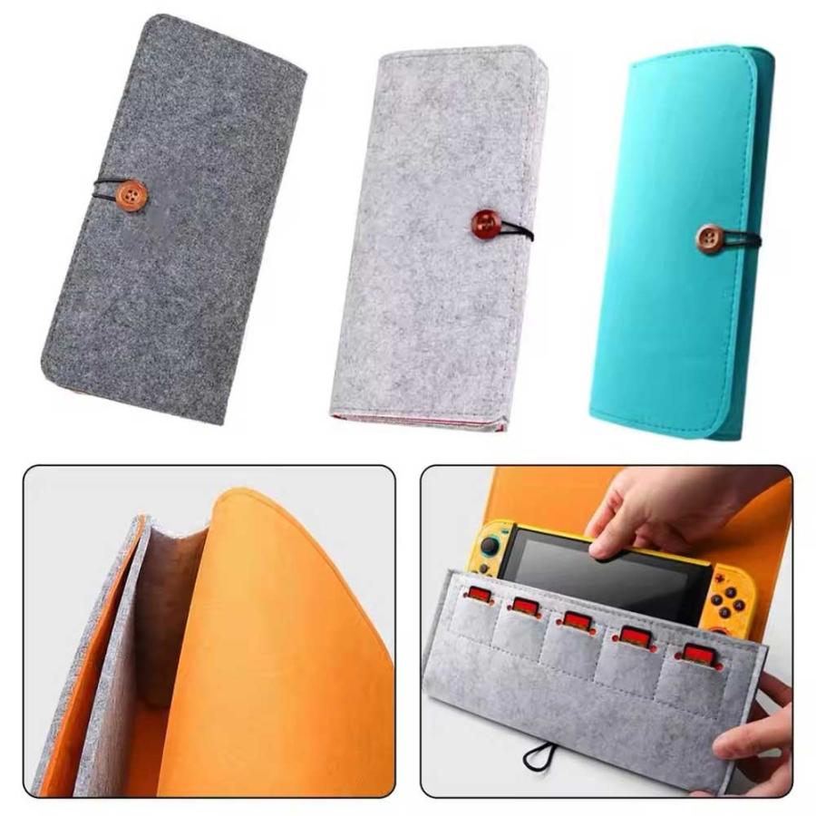 Nintendo Switch 2 カバー フェルト カードスロット付き 防水 全3色