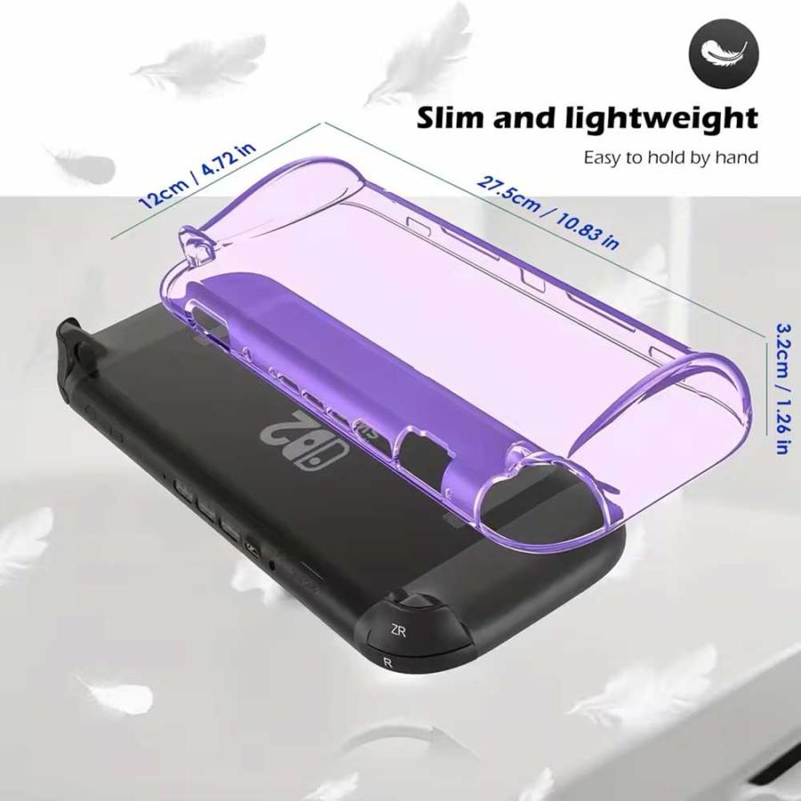 Nintendo Switch 2 カバー TPU クリア 透明 グリップデザイン 全4色
