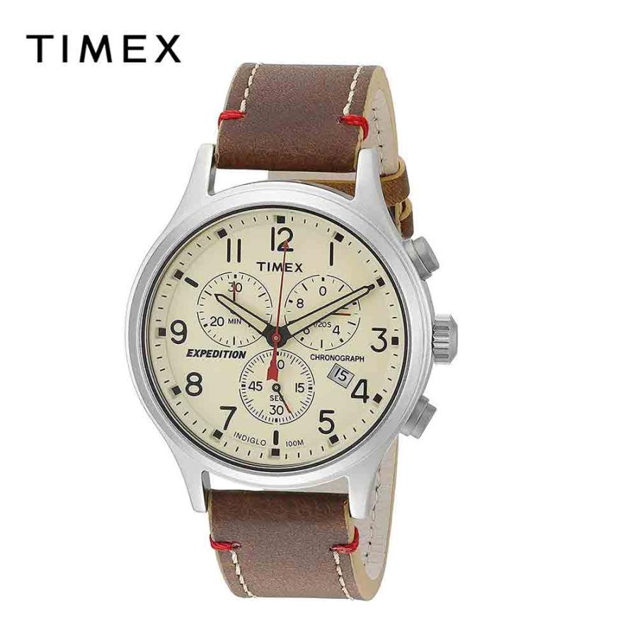 Expedition TIMEX タイメックス メンズ 腕時計 Scout Chronograph ブラウン / ナチュラル ...