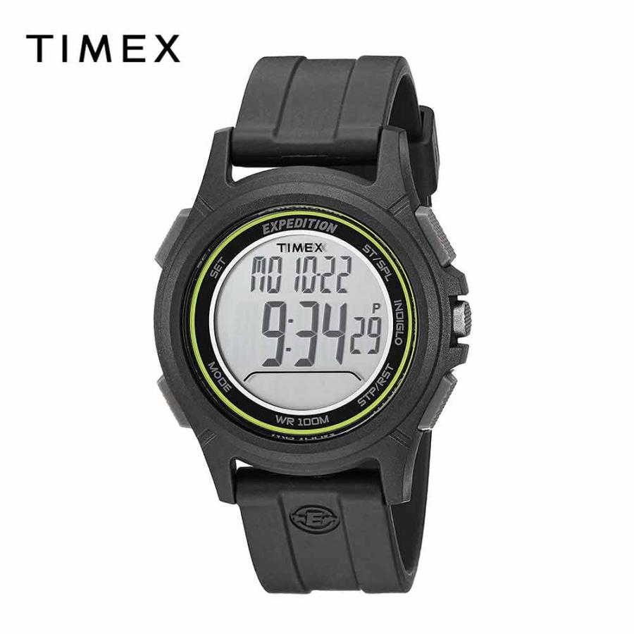 TIMEX EXPEDITION デジタル腕時計 ブラック/グリーン Expedition TIMEX タイメックス メンズ 腕時計 デジタル｜ブラック