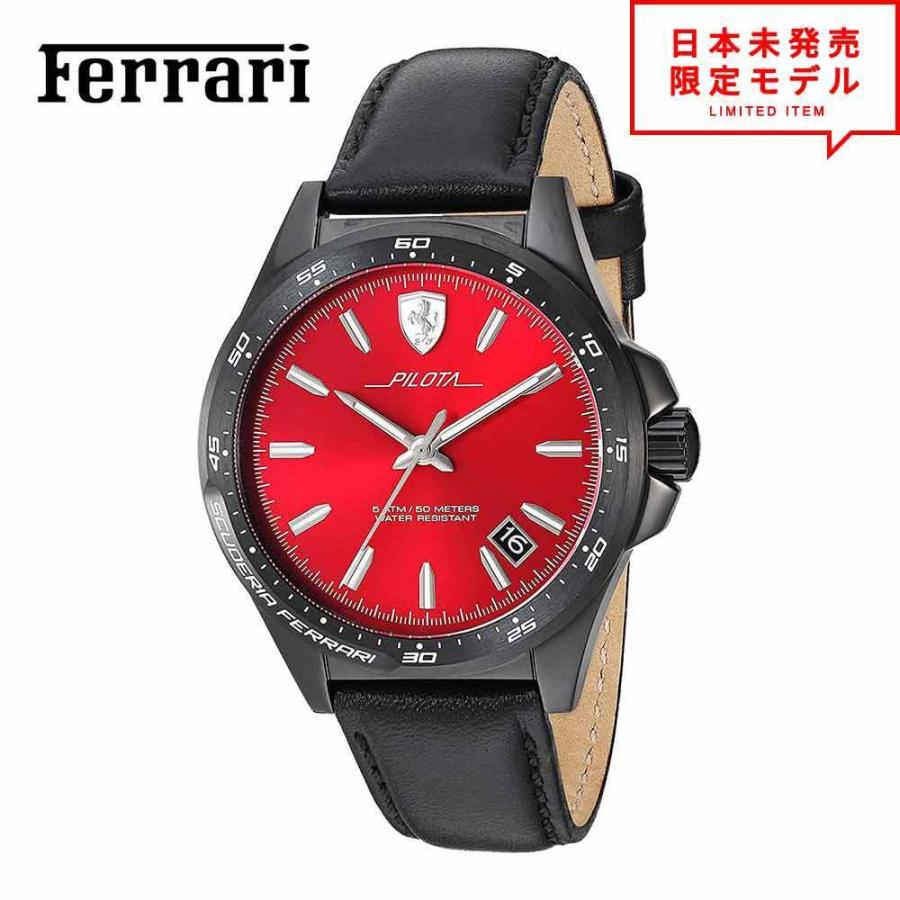 人気満点 リストウォッチ 腕時計 メンズ フェラーリ Ferrari 最安値挑戦中！ 0830525 当店1年保証 日本未発売 時計 海外限定 ブラック/レッド 腕時計