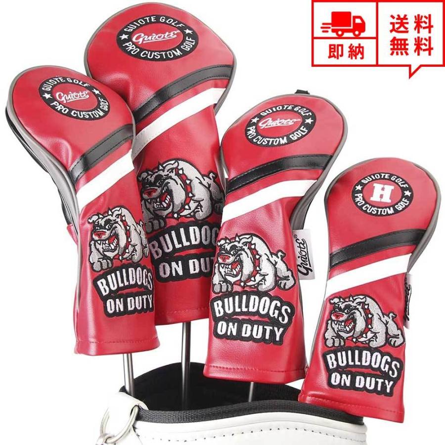 即納 ゴルフ ヘッドカバー ゴルフ Y ストアの即納 ウッドカバー ドライバー パターカバー Golf Head ゴルフ C Overs 保護 オシャレ 傷防止 ポイント消化 Smart Jb076nprnxh Y ストア 交換可能な番号タグ Bulldogs Red Plaza