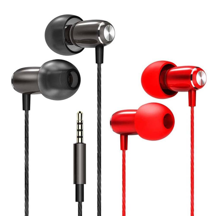 割引クーポン マイク内臓 カナル型 イヤホン Web会議 テレワーク 即納 3 5mmジャック Android Iphone Pc ハイレゾ イヤフォン 全2色 イヤホン カラー 02 レッド Farmakiso Com Br