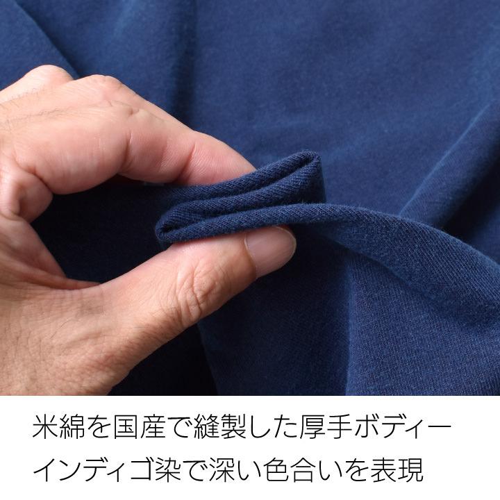 Tシャツ メンズ 半袖 本藍染め クルーネック アメカジ 厚手 日本製