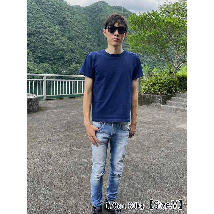 Tシャツ メンズ 半袖 本藍染め クルーネック アメカジ 厚手 日本製