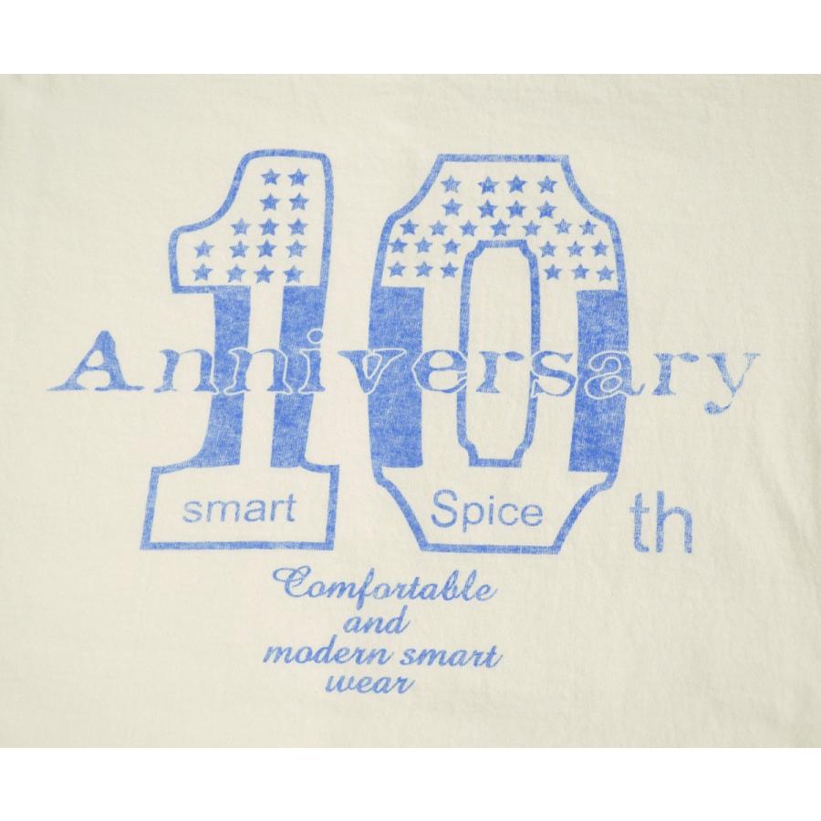 tシャツ 半袖 メンズ 日本製 クリックポストで送料無料 丈夫 smart spice 10thアニバーサリー ホワイト｜smart-spice｜02