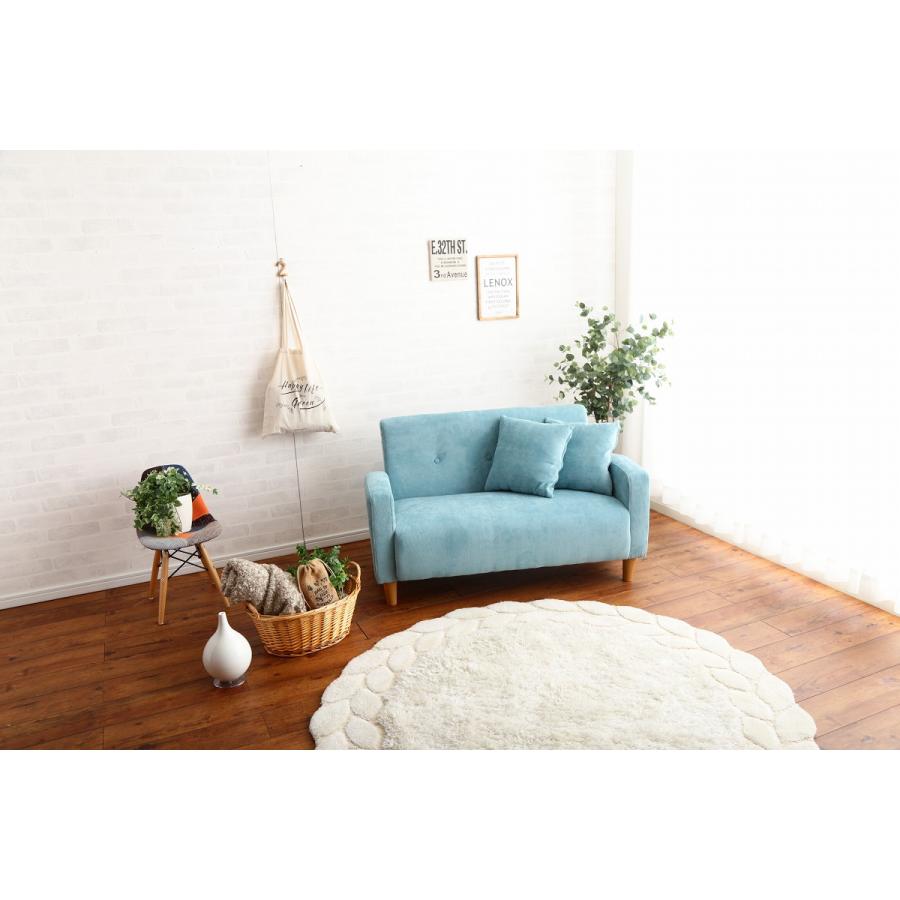 コンパクトソファ prima 2人掛け クッション付き コーデュロイ