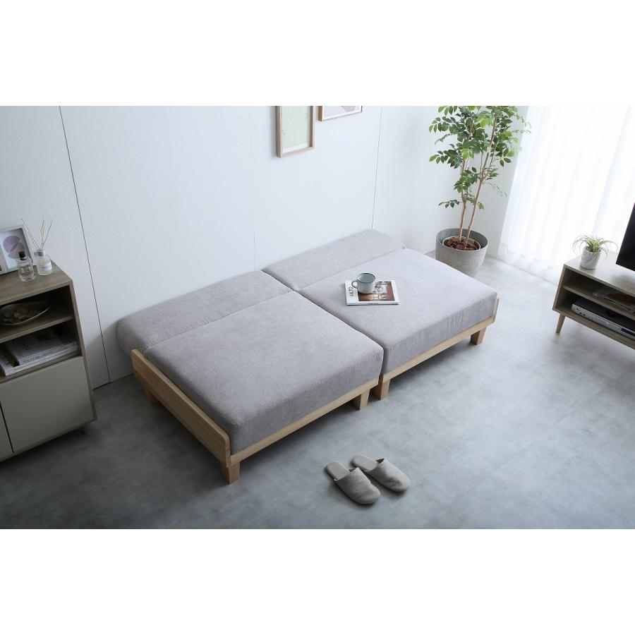 Estela】リクライニング ソファベッド ソファー 分割式 2人掛けソファ