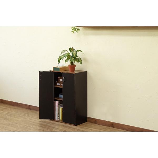 GRANZ 収納ラック 可動棚2枚 扉付き 本棚 オープンシェルフ