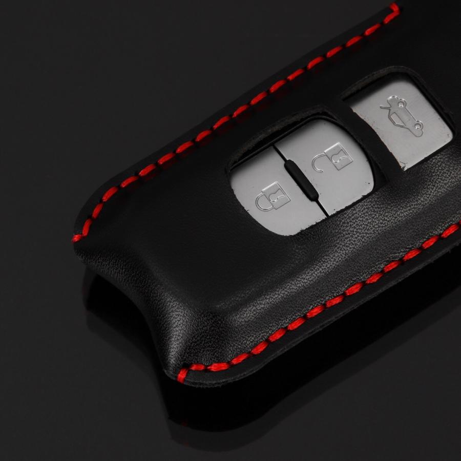 マツダ純正皮キーカーバ マツダ 新型 CX5 CX8 CX3 本革 レザー キーカバー 3ボタン