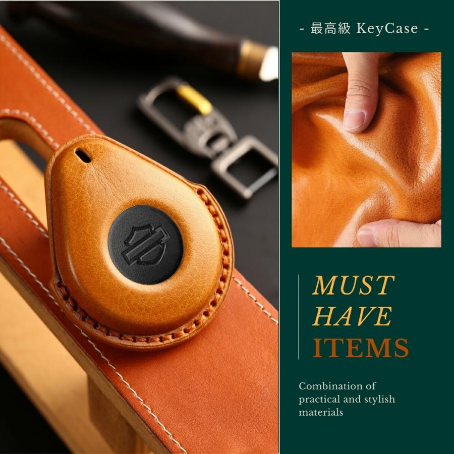 ハーレーバイク専用 キーフォブ ケース 本革 高級 harley キーカバー