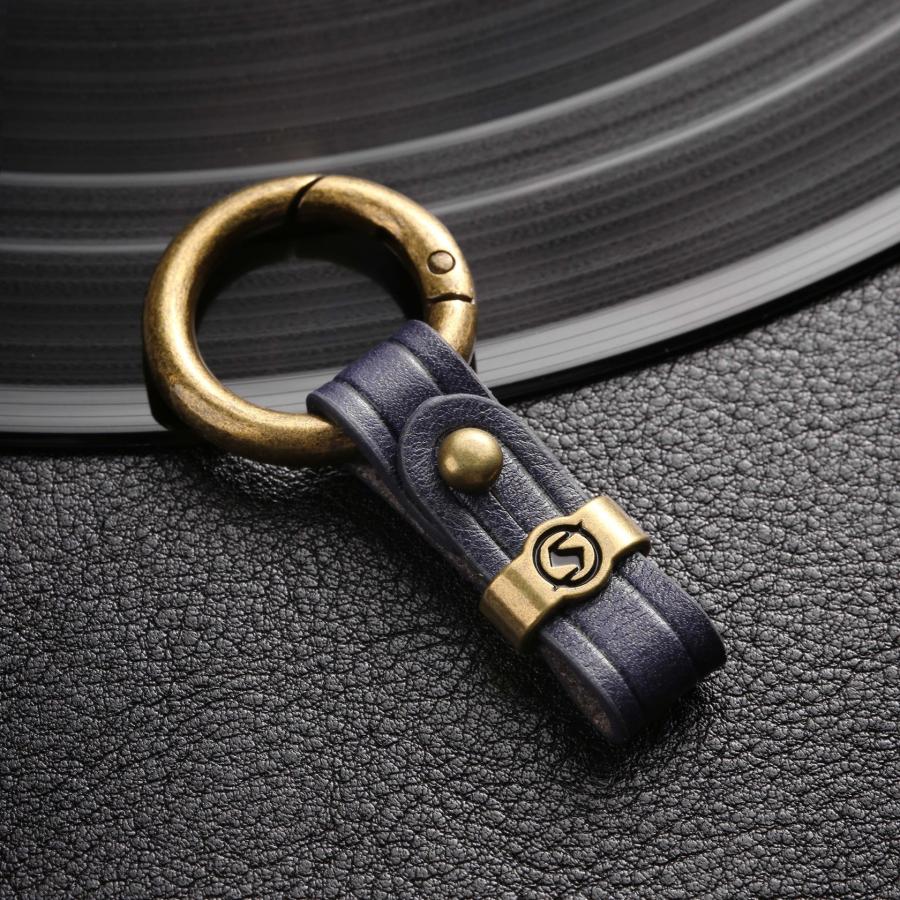 スマートキー キーホルダー 車の鍵 キーリング ベルト 本革 高級