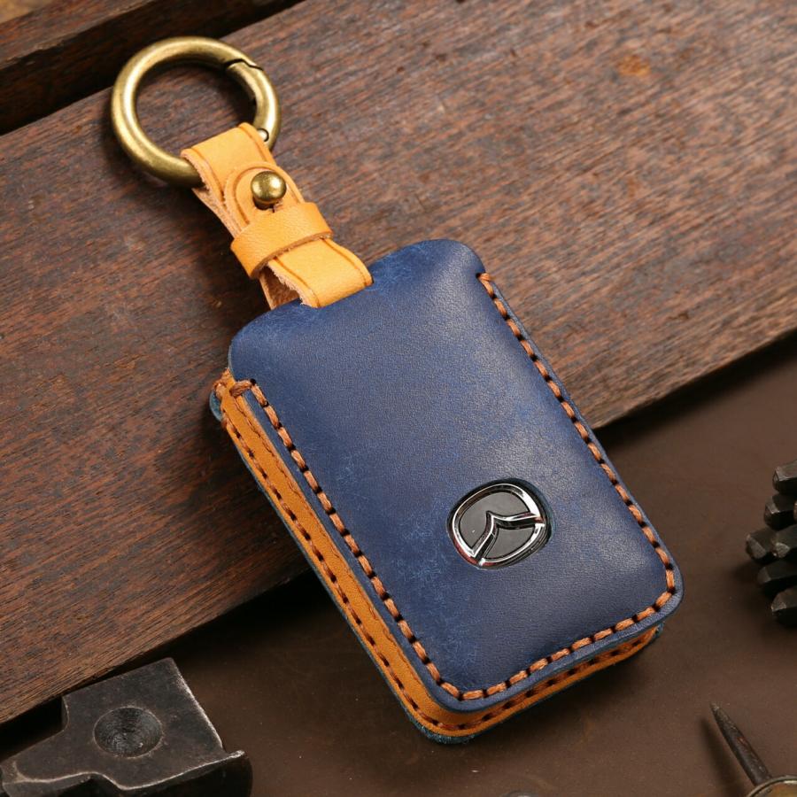 新型 CX60 MX30 CX30 CX8 CX5 MAZDA3 MAZDA2 ロードスター 本革 キーカバー なめし革 キーケース 新型