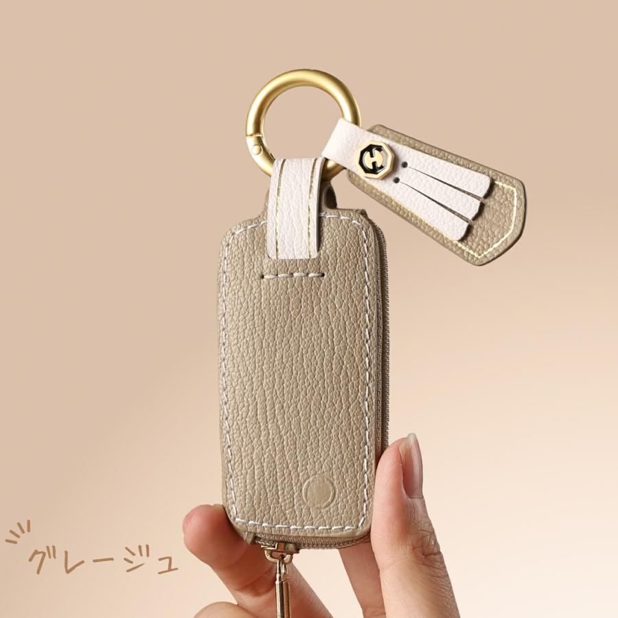新型キー対応】Tebraキー くすみカラー THKY‐02L ケース 本革 キー