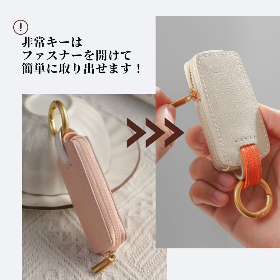 新型キー対応】Tebraキー くすみカラー THKY‐02L ケース 本革 キー