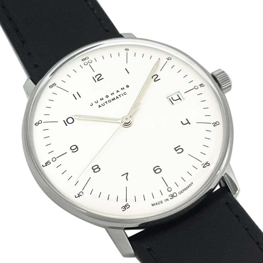 ユンハンス 腕時計  マックスビル 38mm 027/4700.02  自動巻 ブラックレザーベルト 、メタルブレス、 バネ棒外し工具セット  新品 送料無料 | マックス・ビル | 02