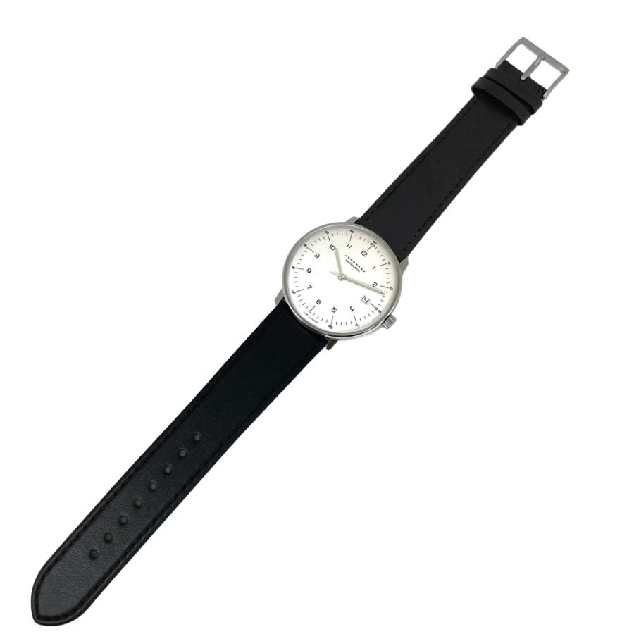 ユンハンス 腕時計  マックスビル 38mm 027/4700.02  自動巻 ブラックレザーベルト 、メタルブレス、 バネ棒外し工具セット  新品 送料無料 | マックス・ビル | 06