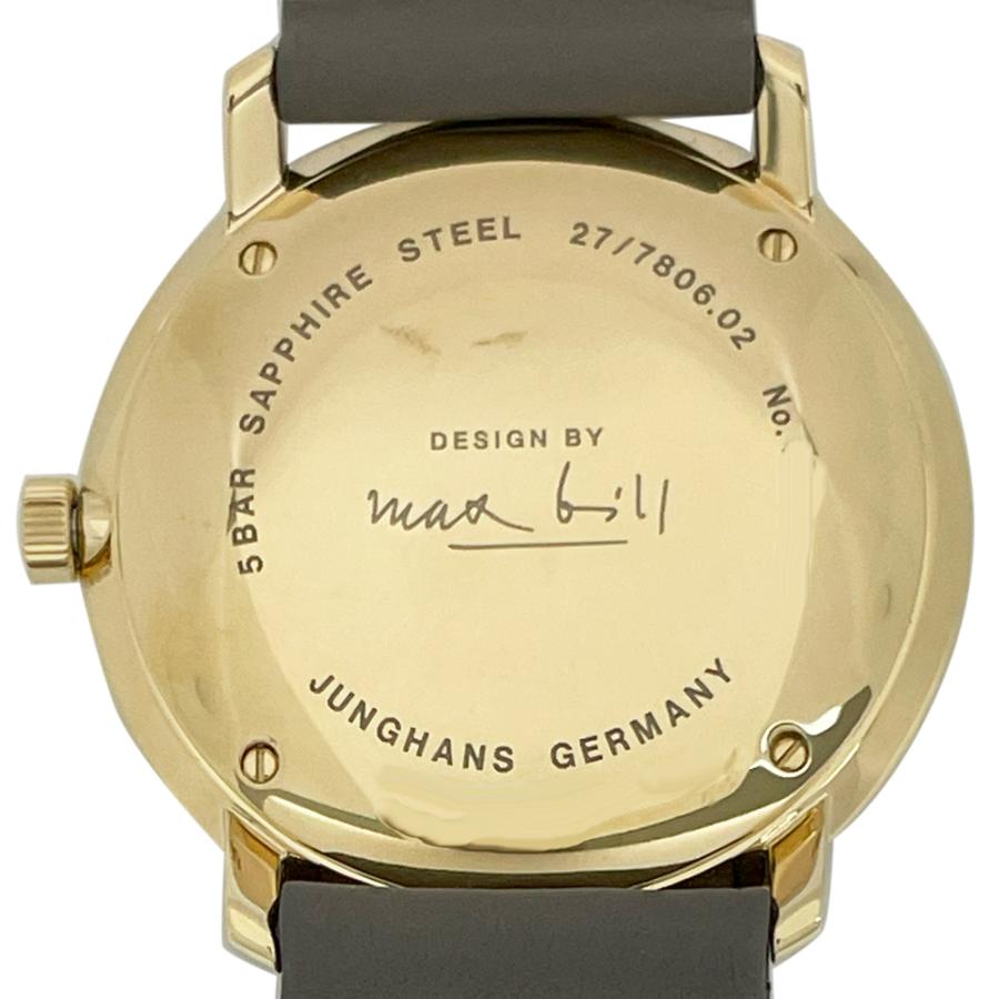 新品 アウトレット JUNGHANS ユンハンス 腕時計  027 7806 02 サファイアクリスタル マックスビル 38mm 自動巻 メンズ  並行輸入品の画像