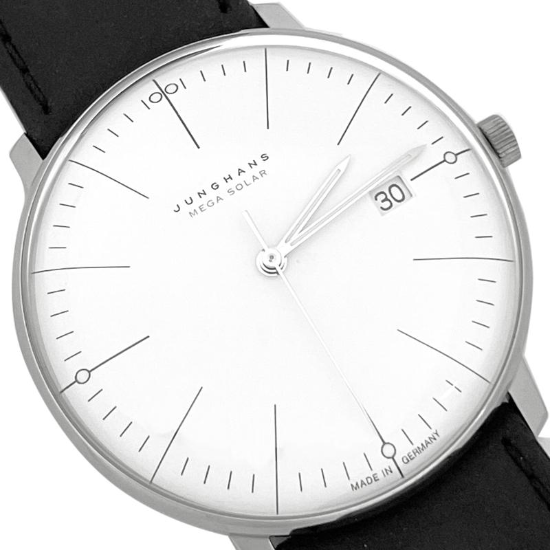 JUNGHANS ユンハンス 腕時計 新品  059/2021.02 マックスビル メガソーラー 38mm 電波時計 ソーラームーブメント 送料無料 | フォーム | 01