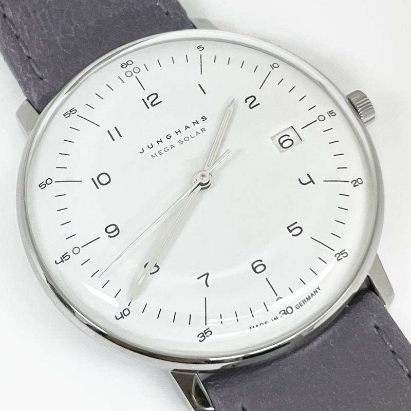 JUNGHANS ユンハンス 腕時計 新品  059/2021.02 マックスビル メガソーラー 38mm 電波時計 ソーラームーブメント 送料無料の画像