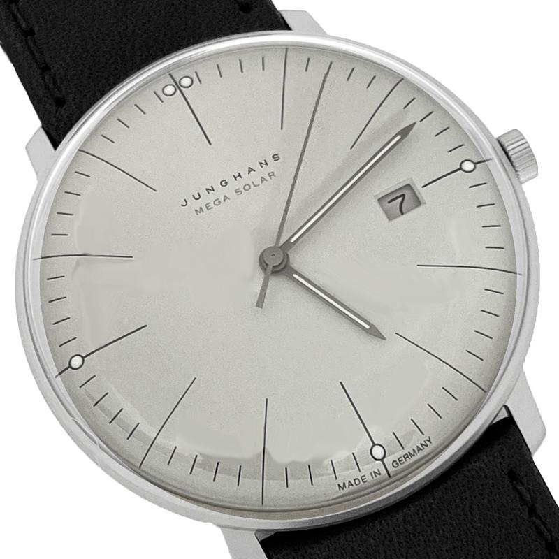JUNGHANS ユンハンス 腕時計 新品  059/2022.02 マックスビル メガソーラー 38mm 電波時計 ソーラームーブメント 送料無料の画像