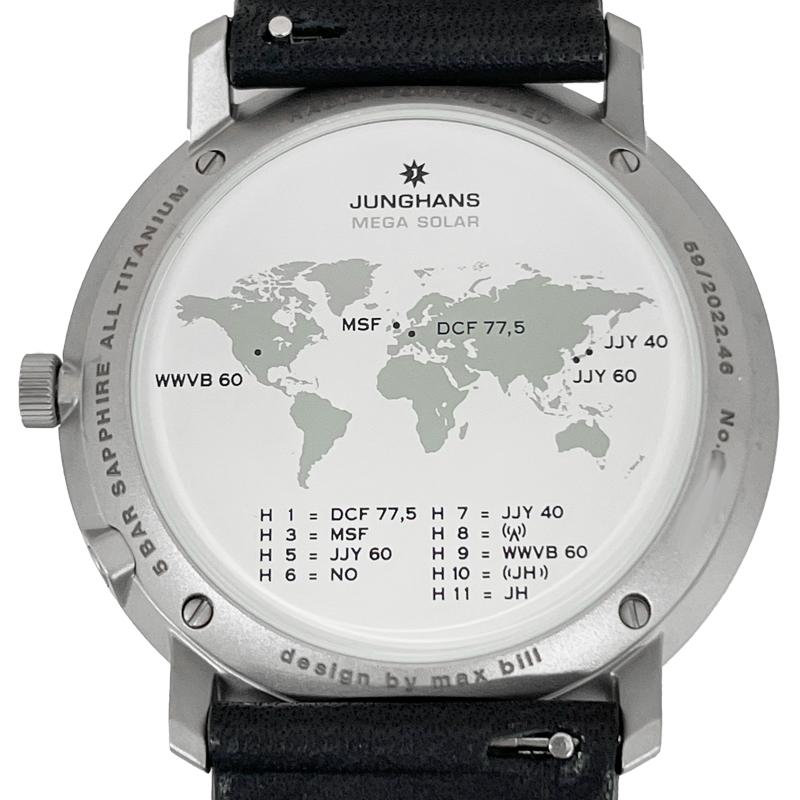 JUNGHANS ユンハンス 腕時計 新品  059/2022.02 マックスビル メガソーラー 38mm 電波時計 ソーラームーブメント 送料無料の画像