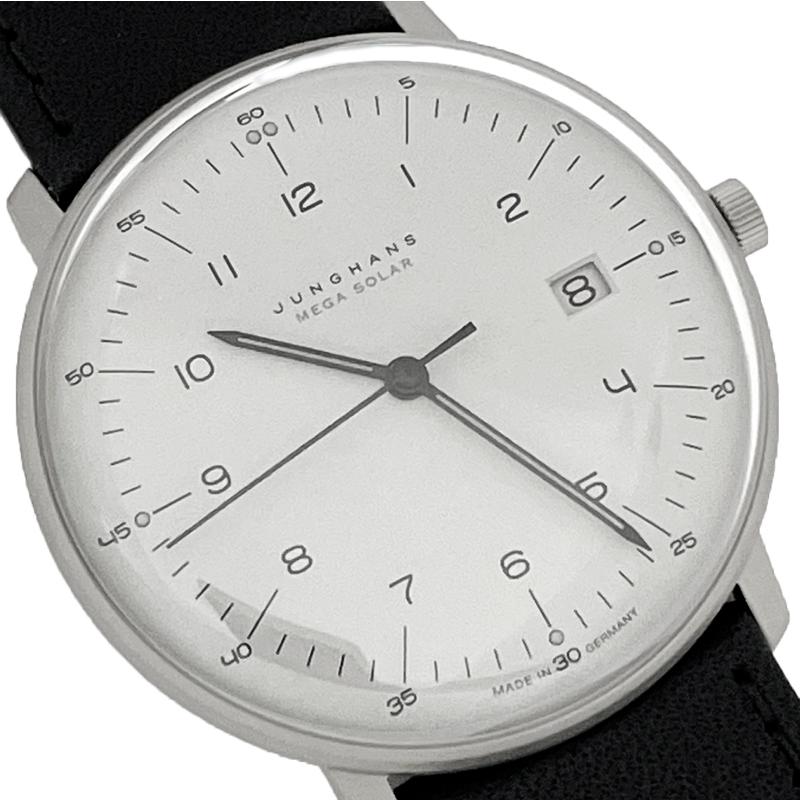 JUNGHANS ユンハンス 腕時計 新品  059/2023.02 マックスビル メガソーラー 38mm 電波時計 ソーラームーブメント 送料無料 | フォーム | 01